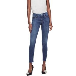 MOTHER The Looker Ankle Fray Mid Rise Skinny Jeans in 'Girl Crush' size 26
